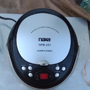 Black Portable Stereo Radio CD Player